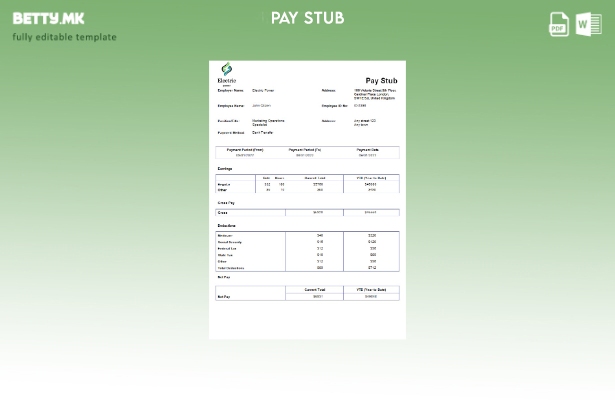 модерен стил Шаблон за плаќање на никулци за електрична енергија